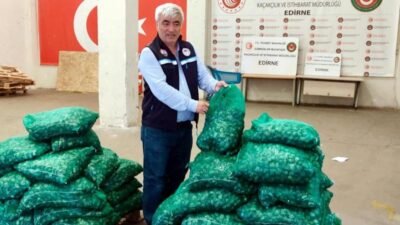Edirne'de yasa dışı yollarla yurt dışına çıkarılmaya çalışılan 760 kilogram